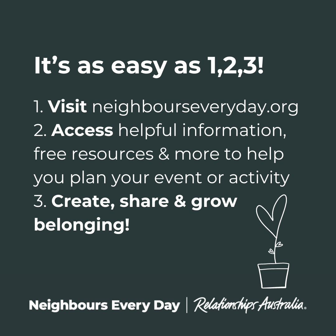 Neighbours Every Day is easy as 1,2,3!