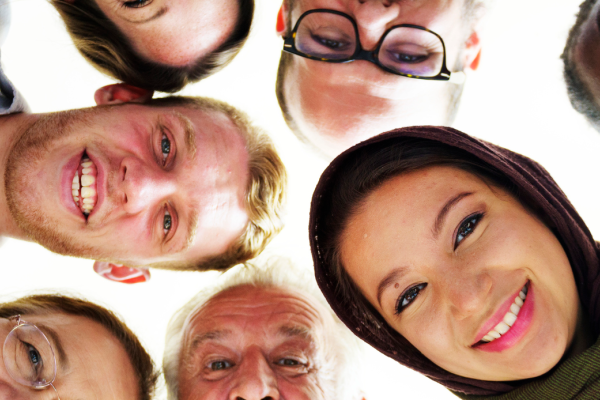 Group of multicultural people smiling